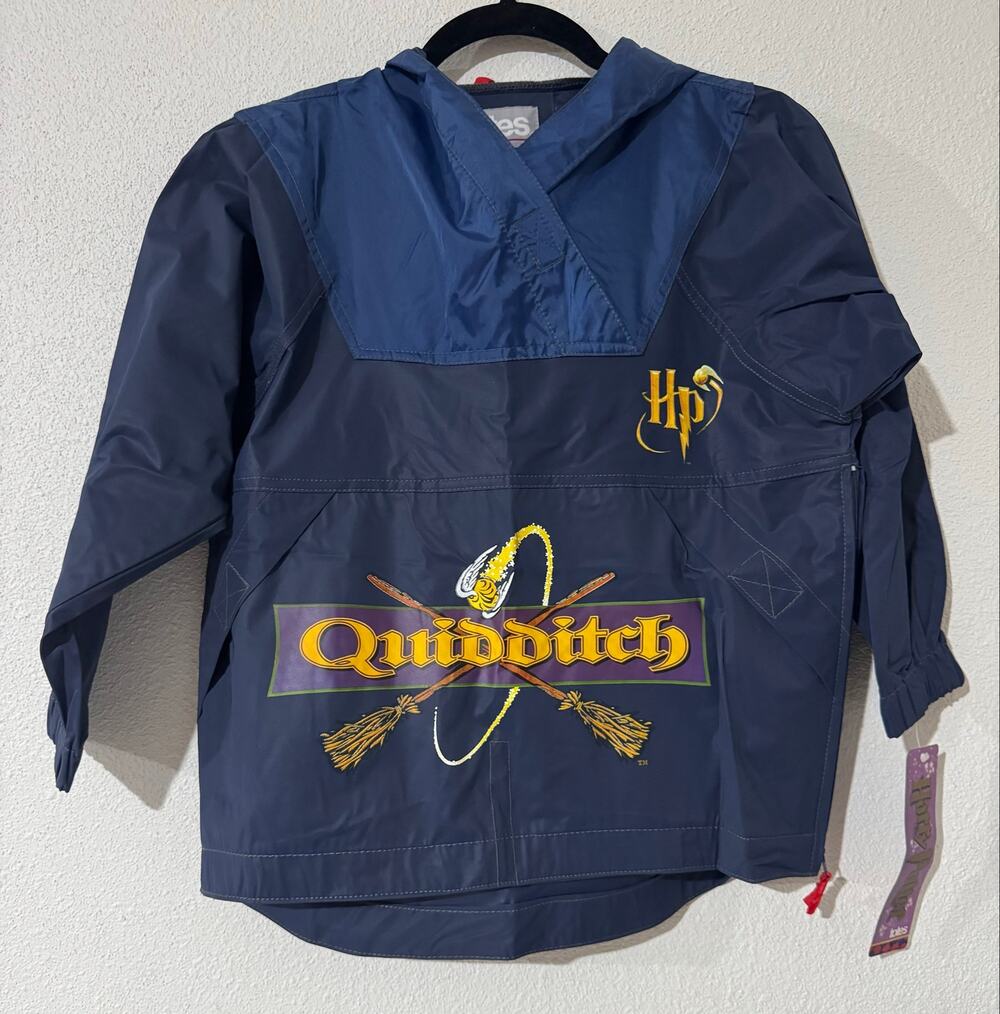 Vintage Harry Potter Quidditch Pullover Rain Jacket by Totes-NWT Youth S (8/10)